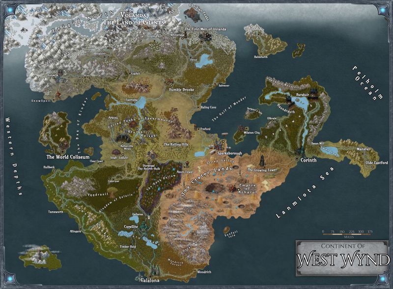 The continent of Westwynd